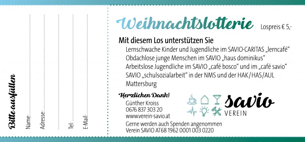 Weihnachtslotterie Preise